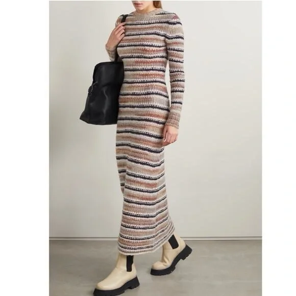 A.L.C. Multicolor Striped Long Sleeve Dress - Picture 2 of 9